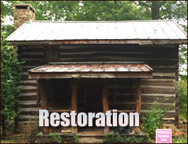 Historic Log Cabin Restoration  Jackson Springs, North Carolina