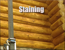  Jackson Springs, North Carolina Log Home Staining